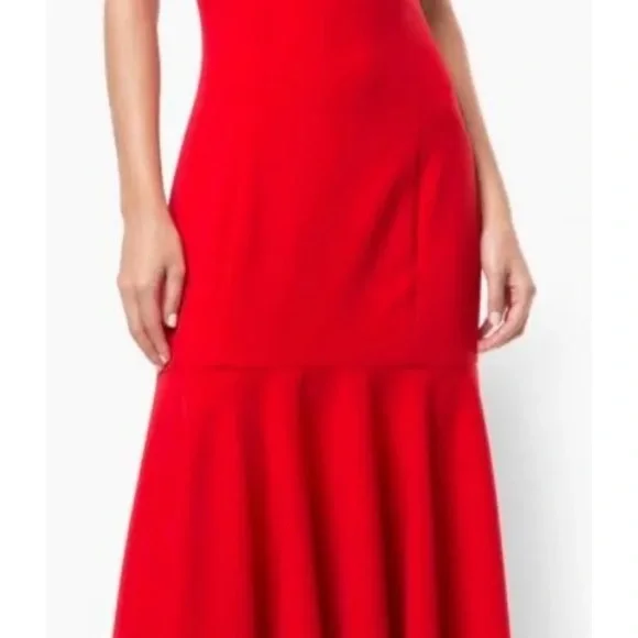 Carolina Herrera Spaghetti Strap A Line Dress Chili Red -New Homecoming dress! - Picture 2 of 6
